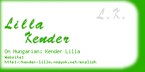 lilla kender business card